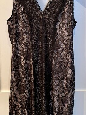 Karl Lagerfeld Black Lace Slip Dress